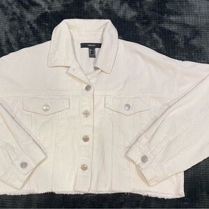 Women's White Corduroy Jacket
